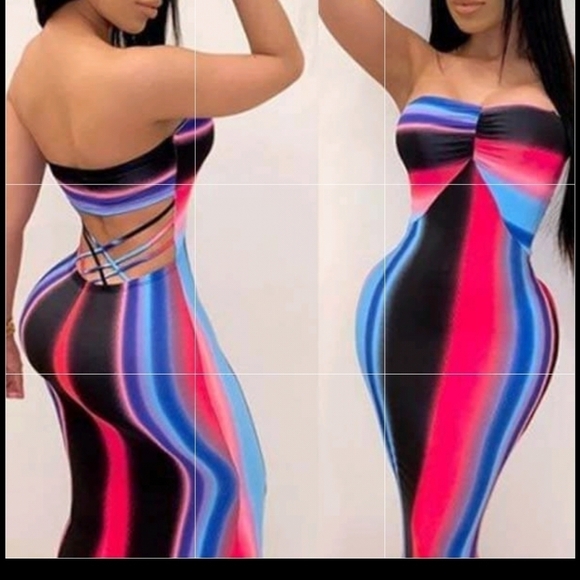NEW BACKLESS DRESS PLUS SIZE 1XL - Picture 1 of 5
